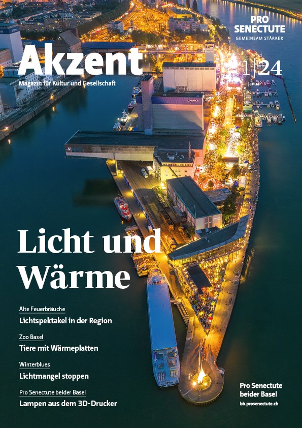 Titelblatt Akzent Magazin Nr. 1 2024 Januar «Licht und Wärme»