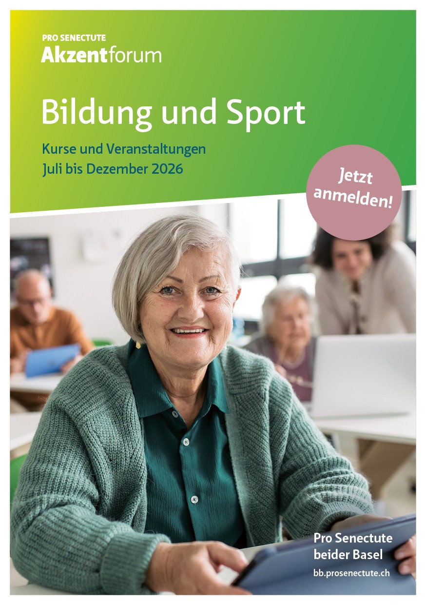 Titelblatt Bildung und Sport Kursprogramm vom Juli bis Dezember 2026