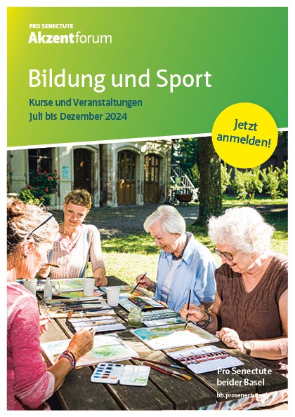 Titelblatt Bildung und Sport Kursprogramm vom Juli bis Dezember 2024